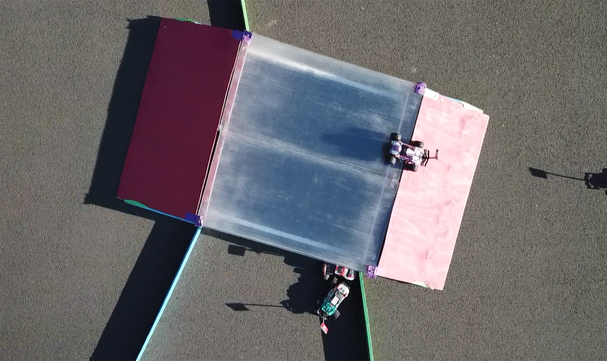 Overhead shot of the full arena