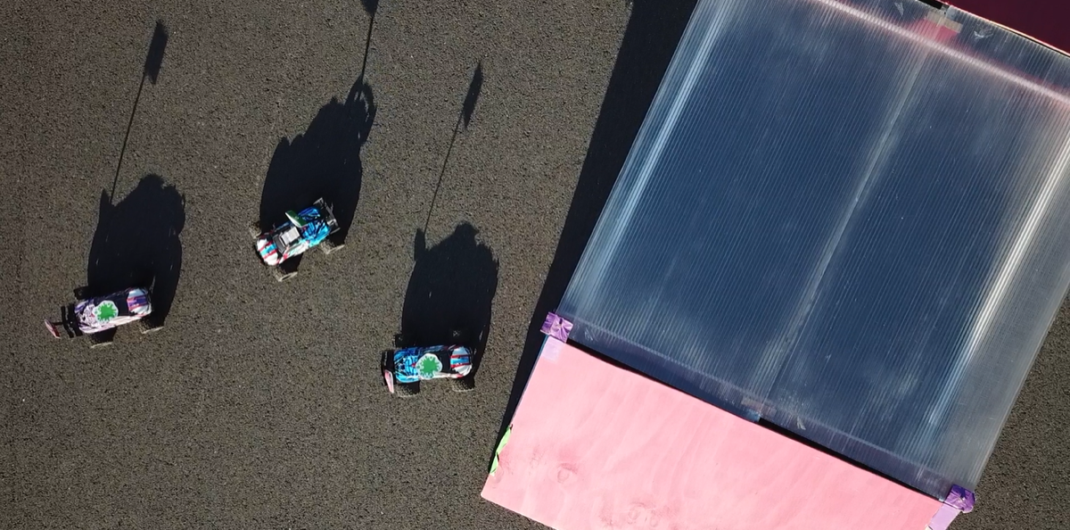 Drone view of the RC arena in action